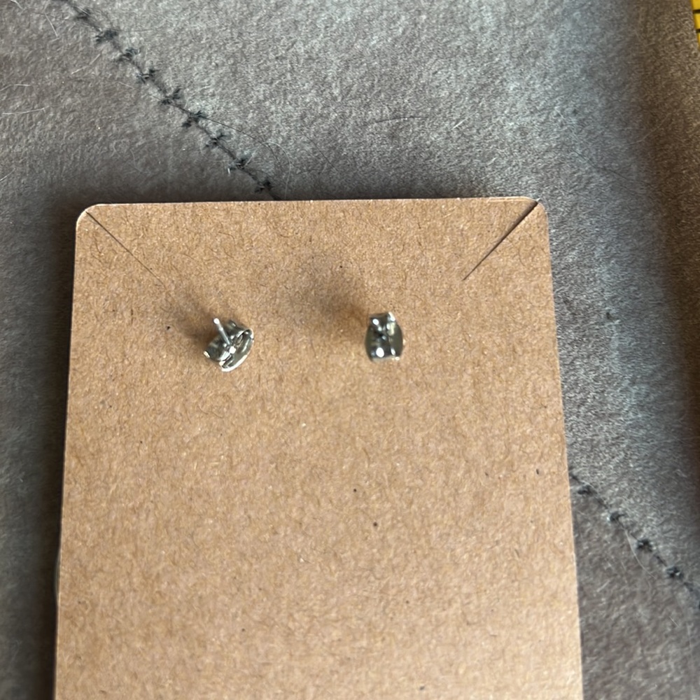 Silver dangle hoops - Picture 2 of 2